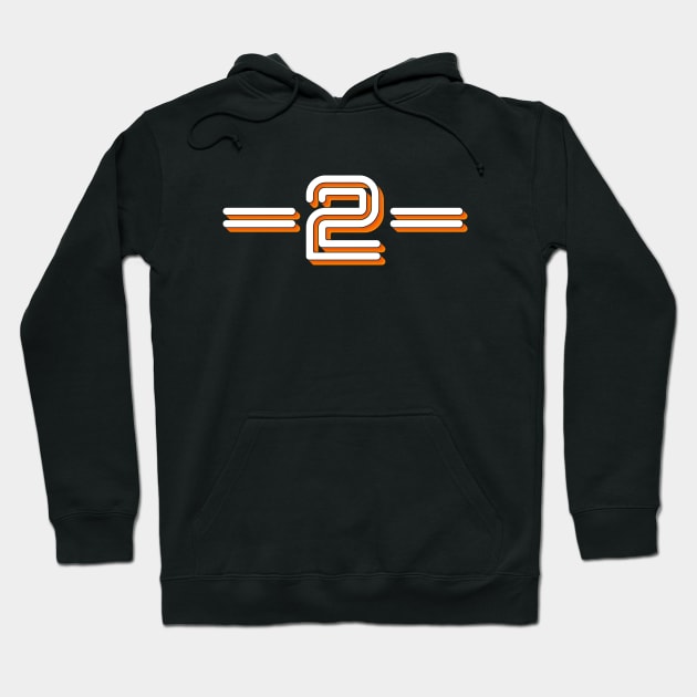 Retro Jersey Number 2 Hoodie by Roufxis